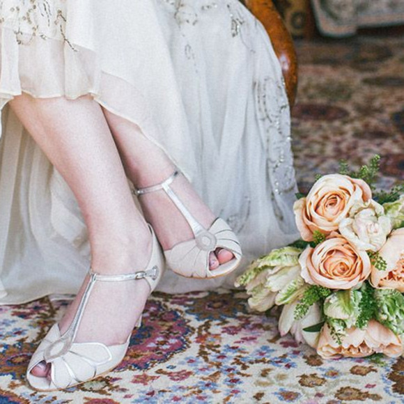 Anthropologie Shoes - Rachel Simpson BHLDN Mimosa wedding heels worn 1x